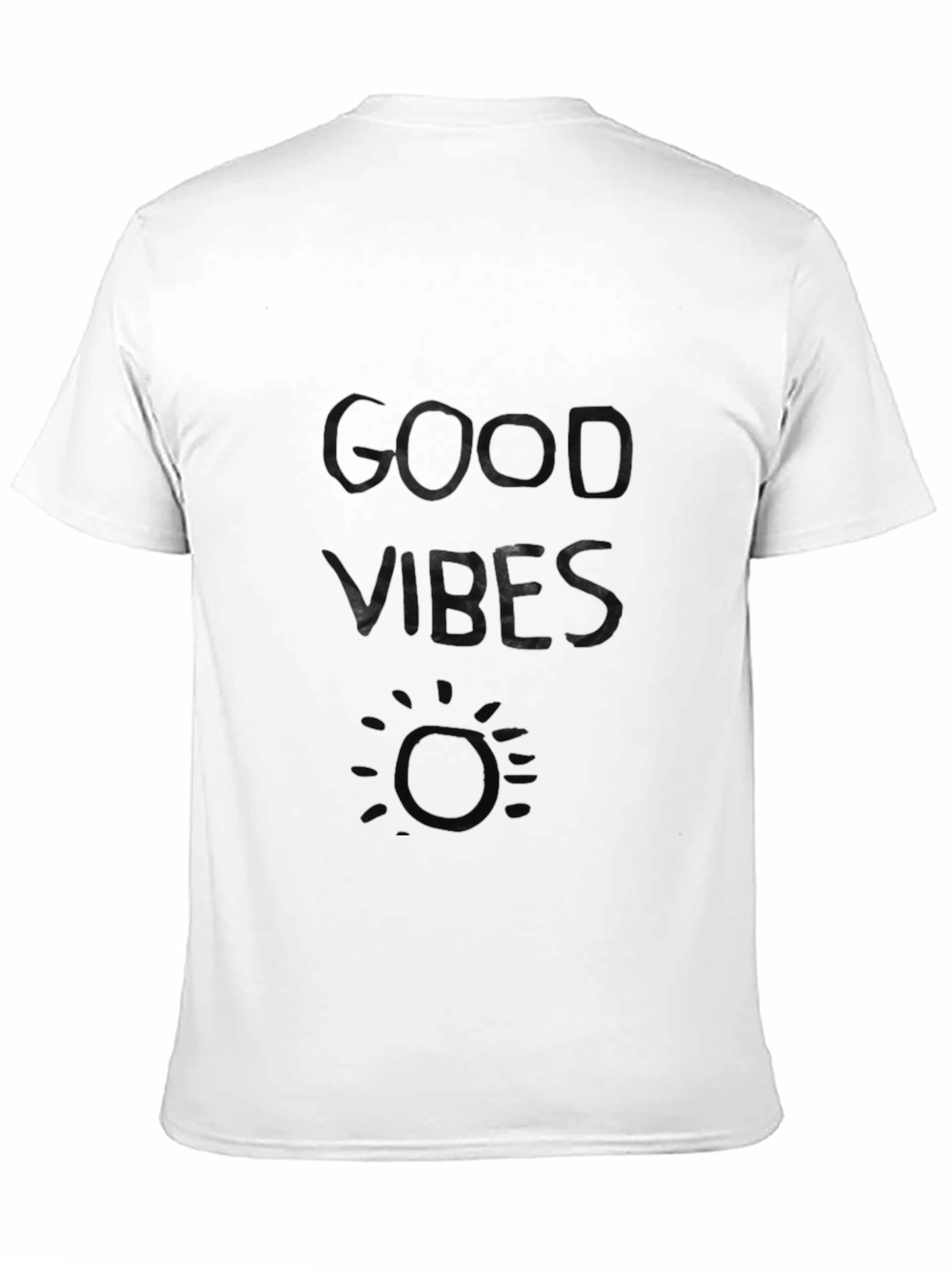 Good Vibes Black Graphic Tee - Relaxed Fit