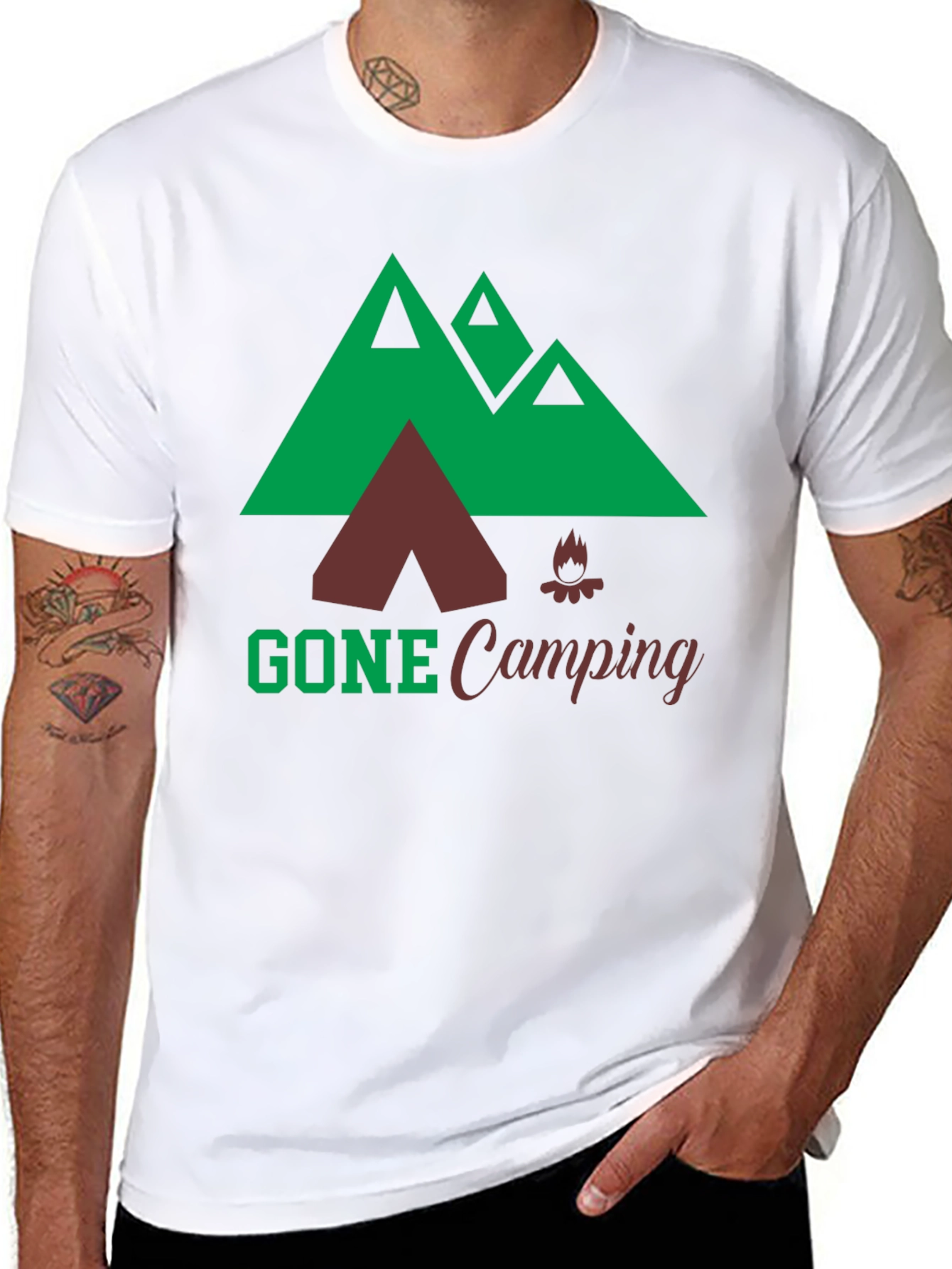 Gone Camping Graphic Tee - Outdoor Adventure T-Shirt