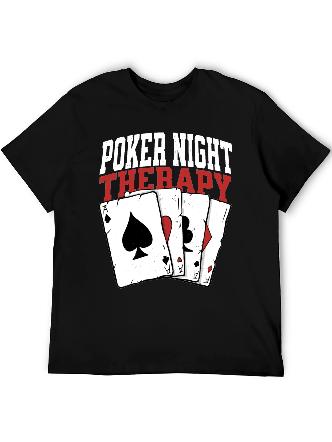 Poker Night Therapy Graphic T-Shirt - Casino Gambling Tee