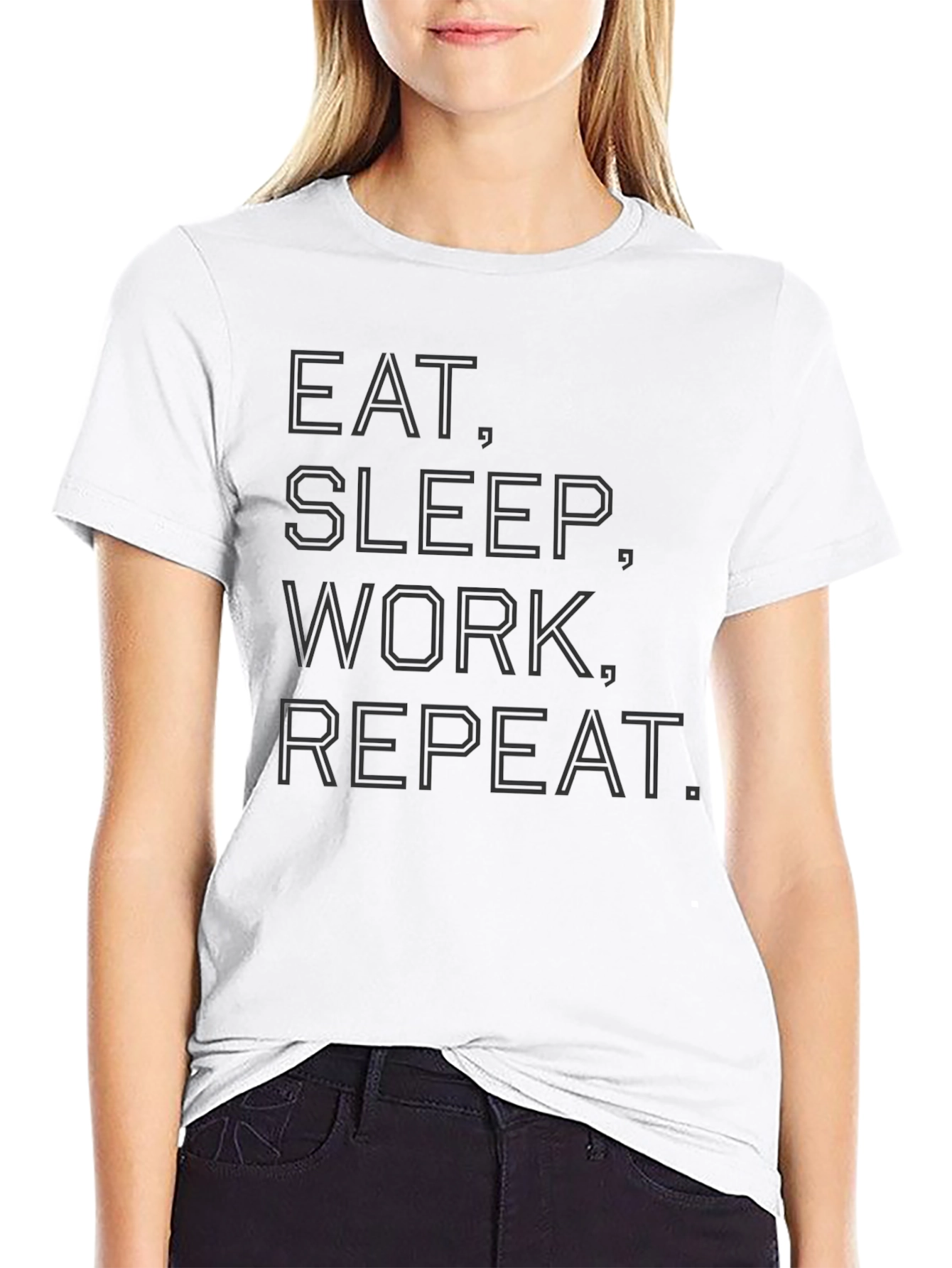 Eat Sleep Work Repeat Graphic Tee