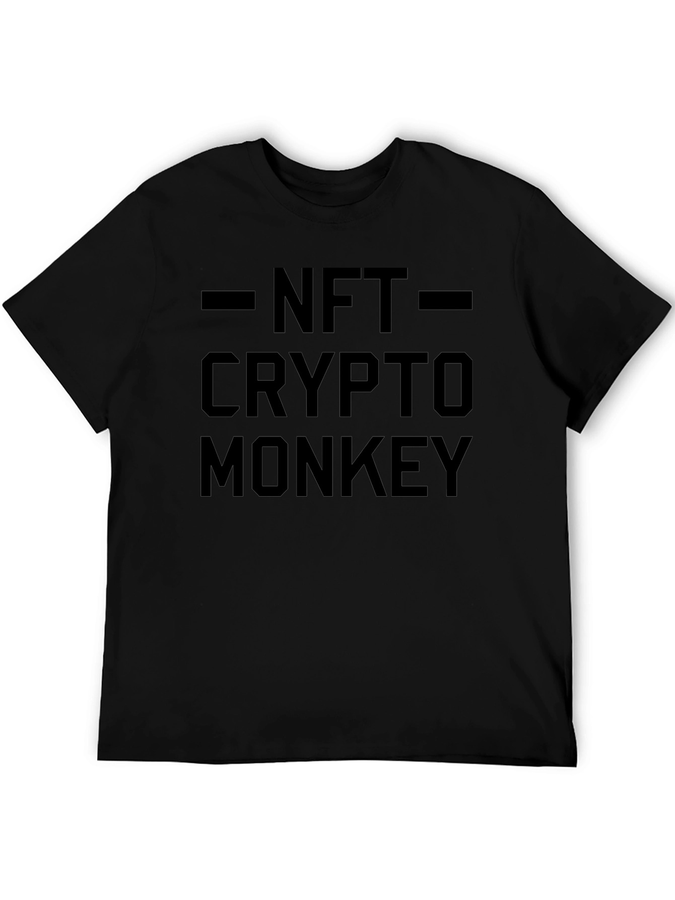 NFT Crypto Monkey Graphic Tee - Black