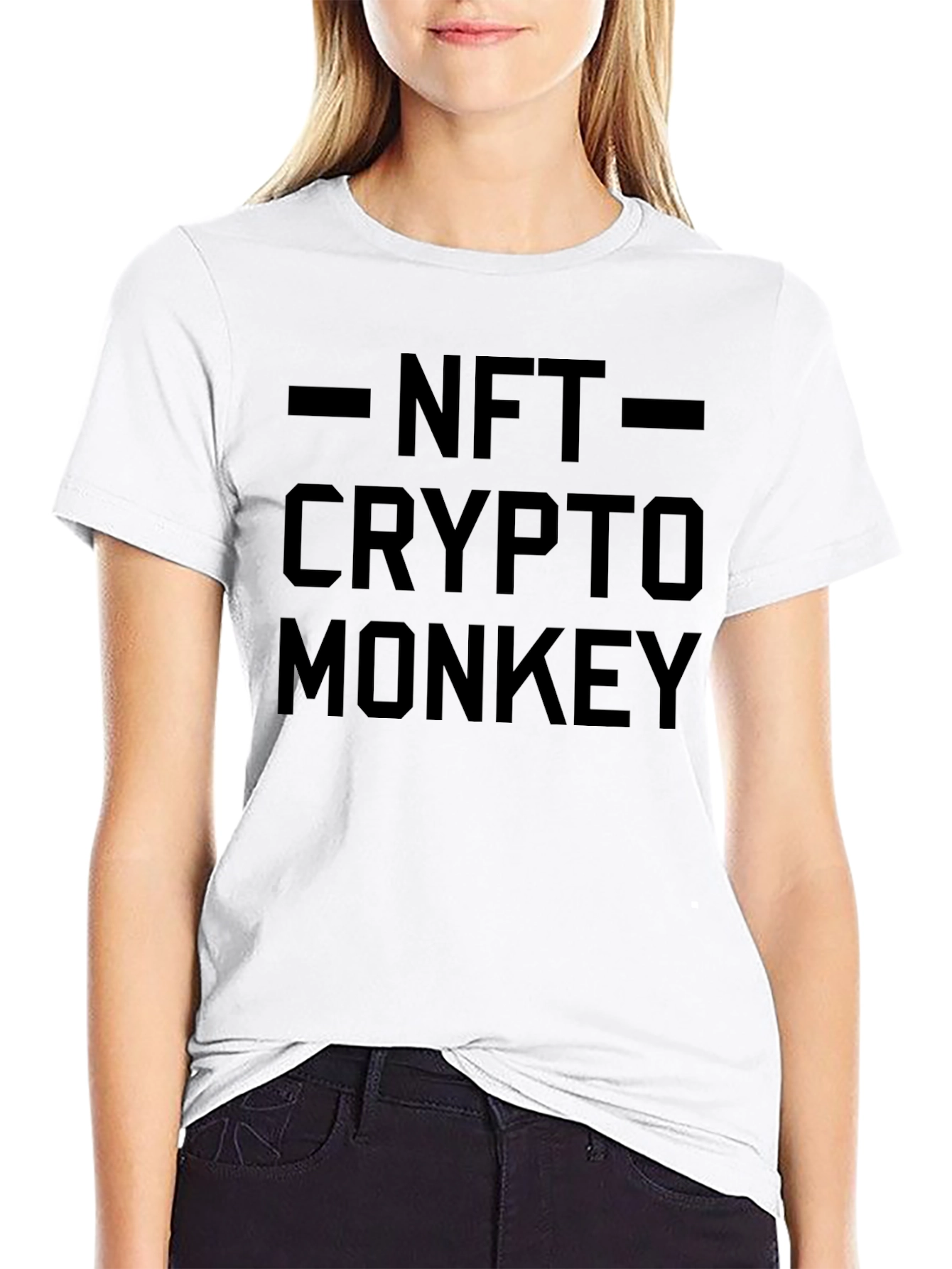 NFT Crypto Monkey Graphic Tee - Black