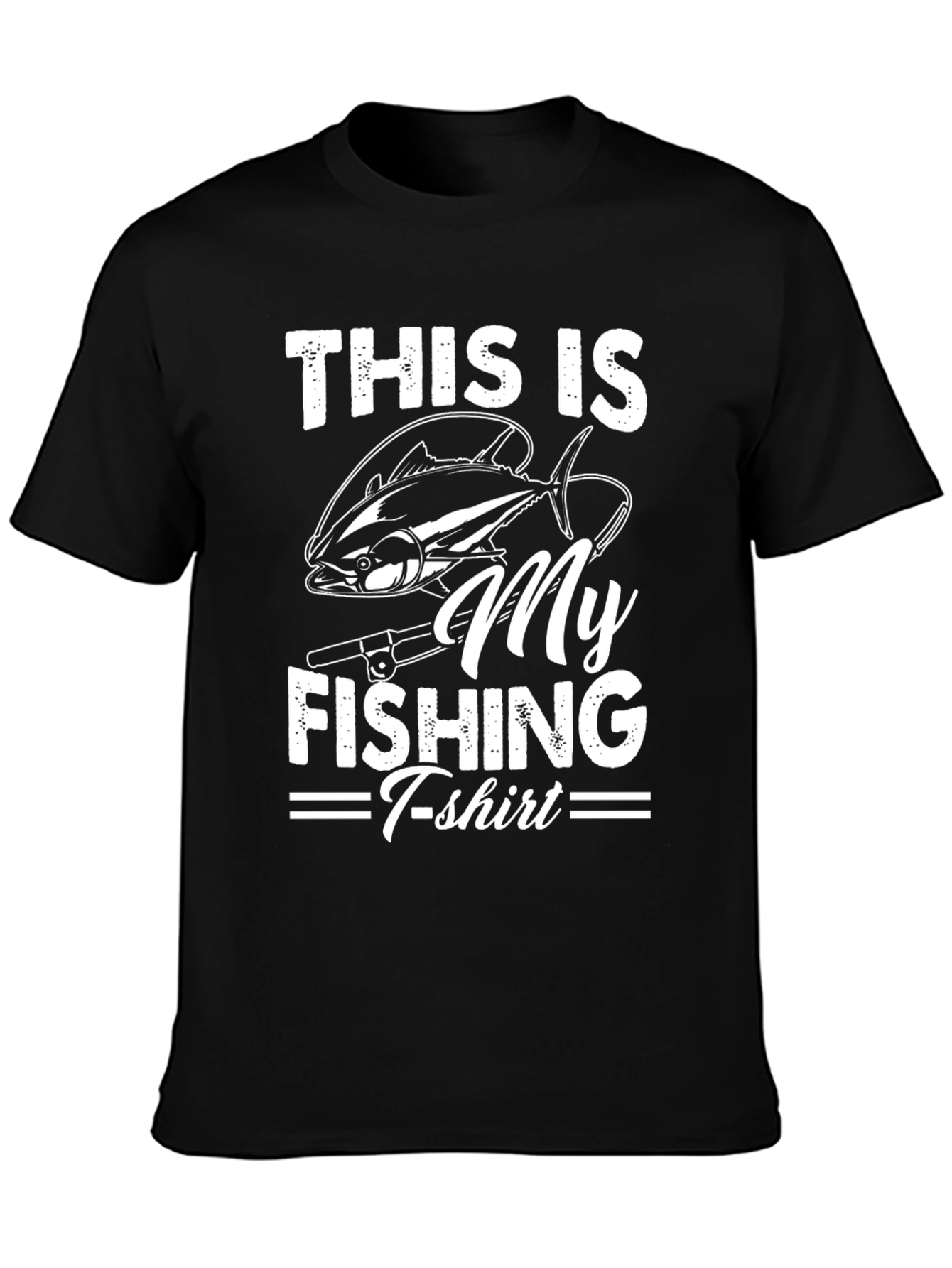 This is My Fishing T-Shirt - Black Cotton Tee