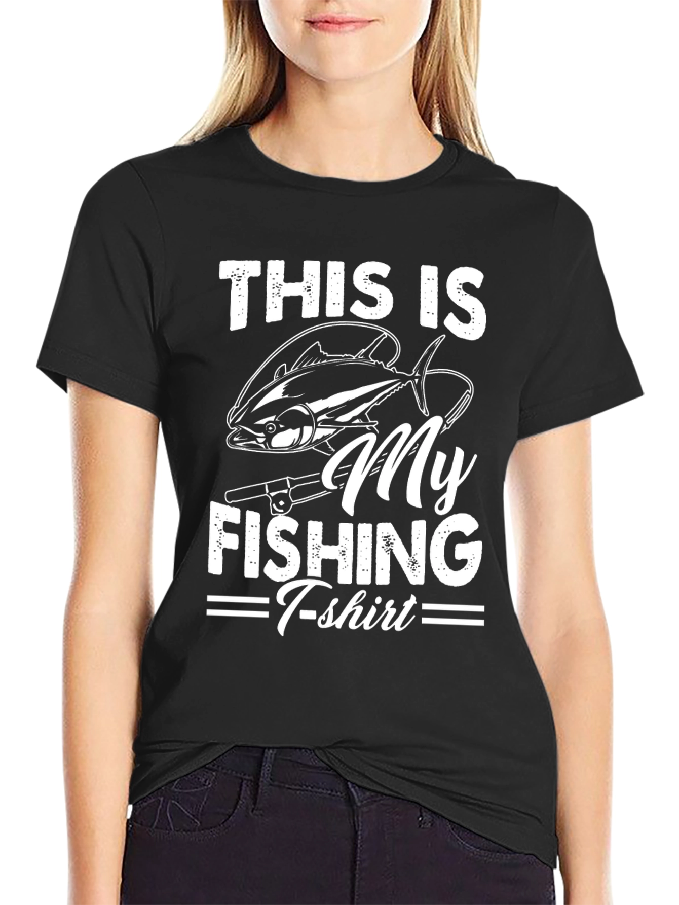 This is My Fishing T-Shirt - Black Cotton Tee
