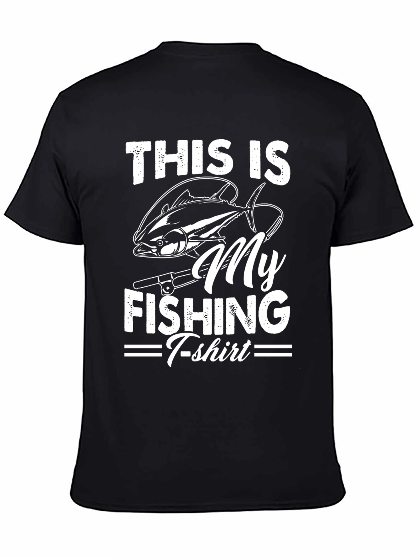 This is My Fishing T-Shirt - Black Cotton Tee