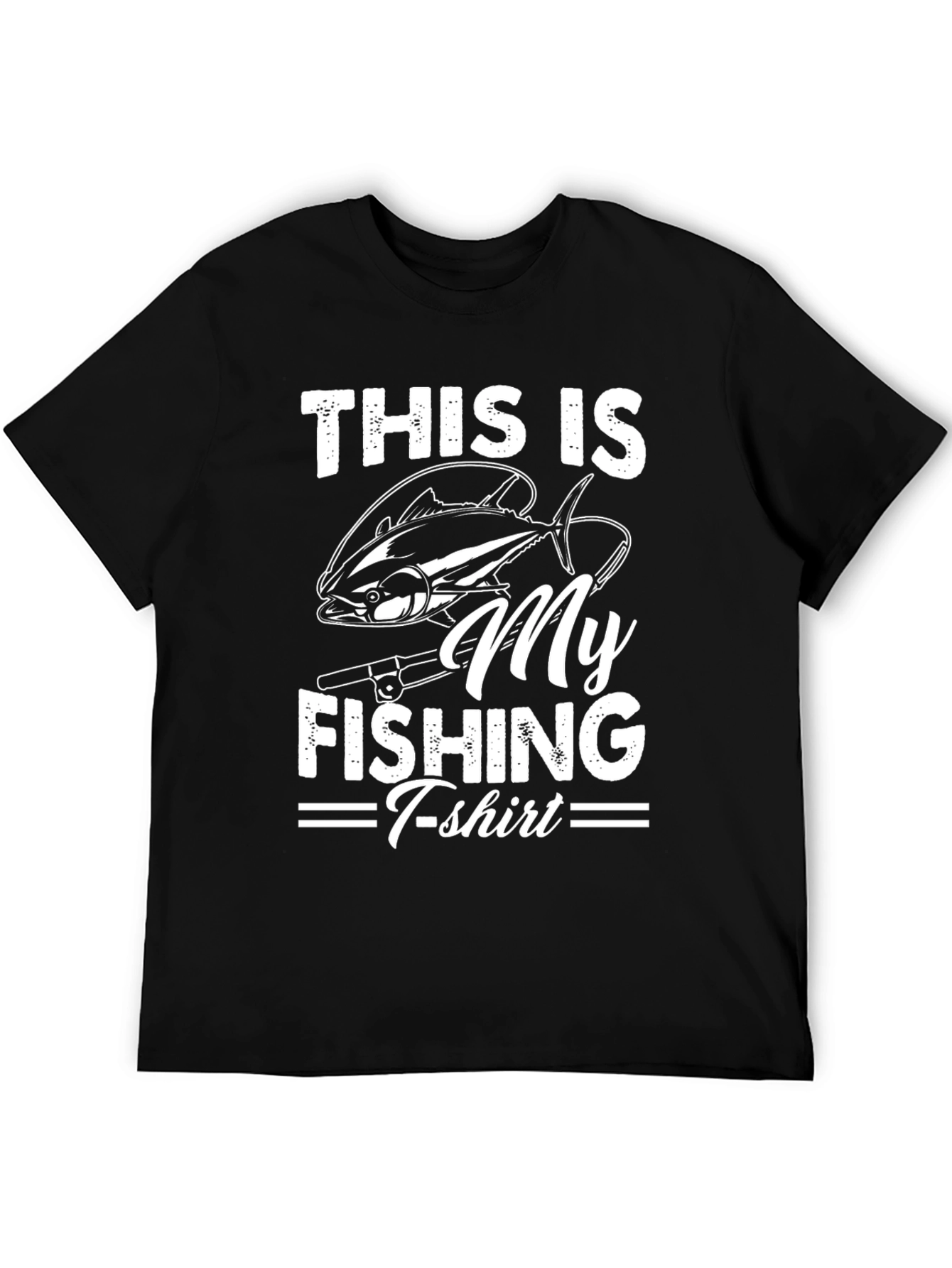 This is My Fishing T-Shirt - Black Cotton Tee