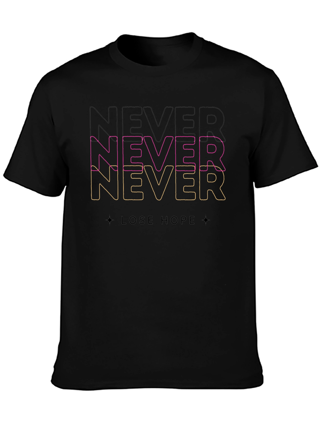 Never Lose Hope Graphic T-Shirt - Black