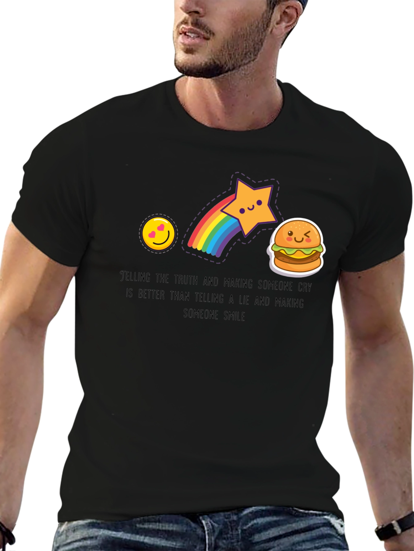 Emoji Graphic Tee - Telling the Truth