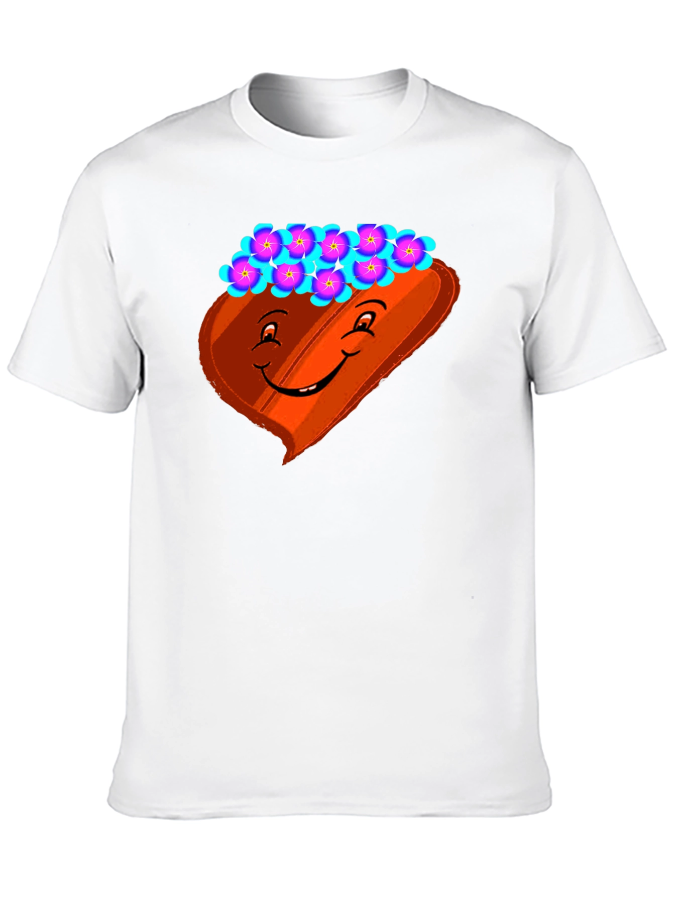 Novelty T-Shirt with Smiling Character Graphic