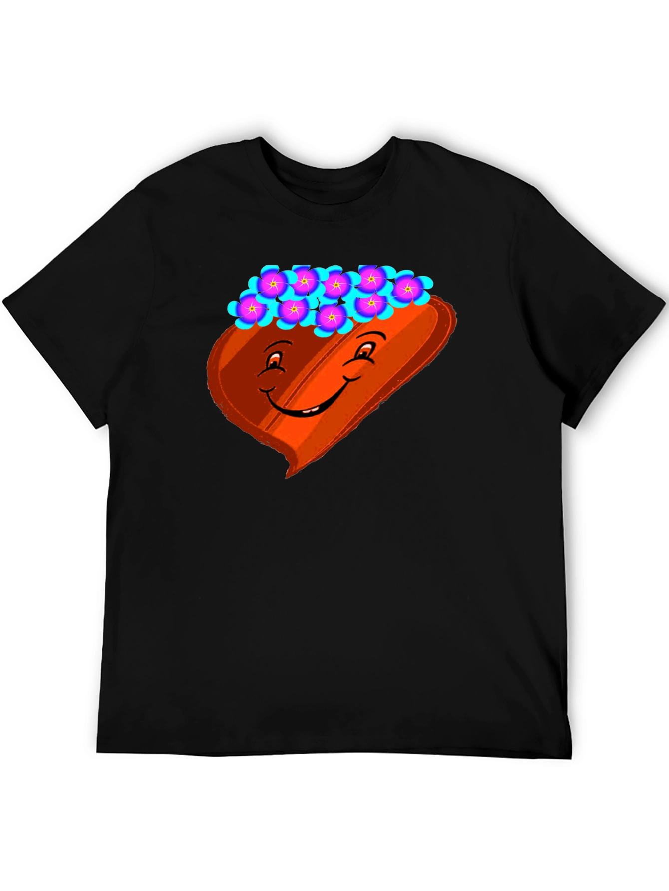 Novelty T-Shirt with Smiling Character Graphic
