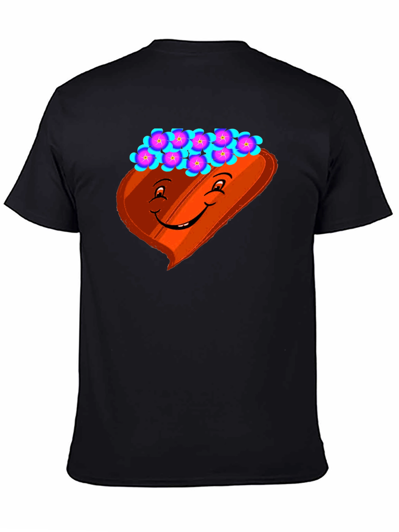 Novelty T-Shirt with Smiling Character Graphic