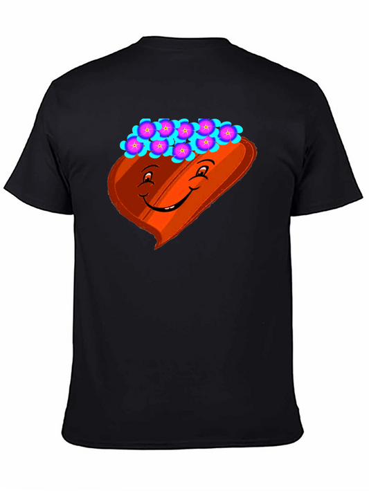 Novelty T-Shirt with Smiling Character Graphic