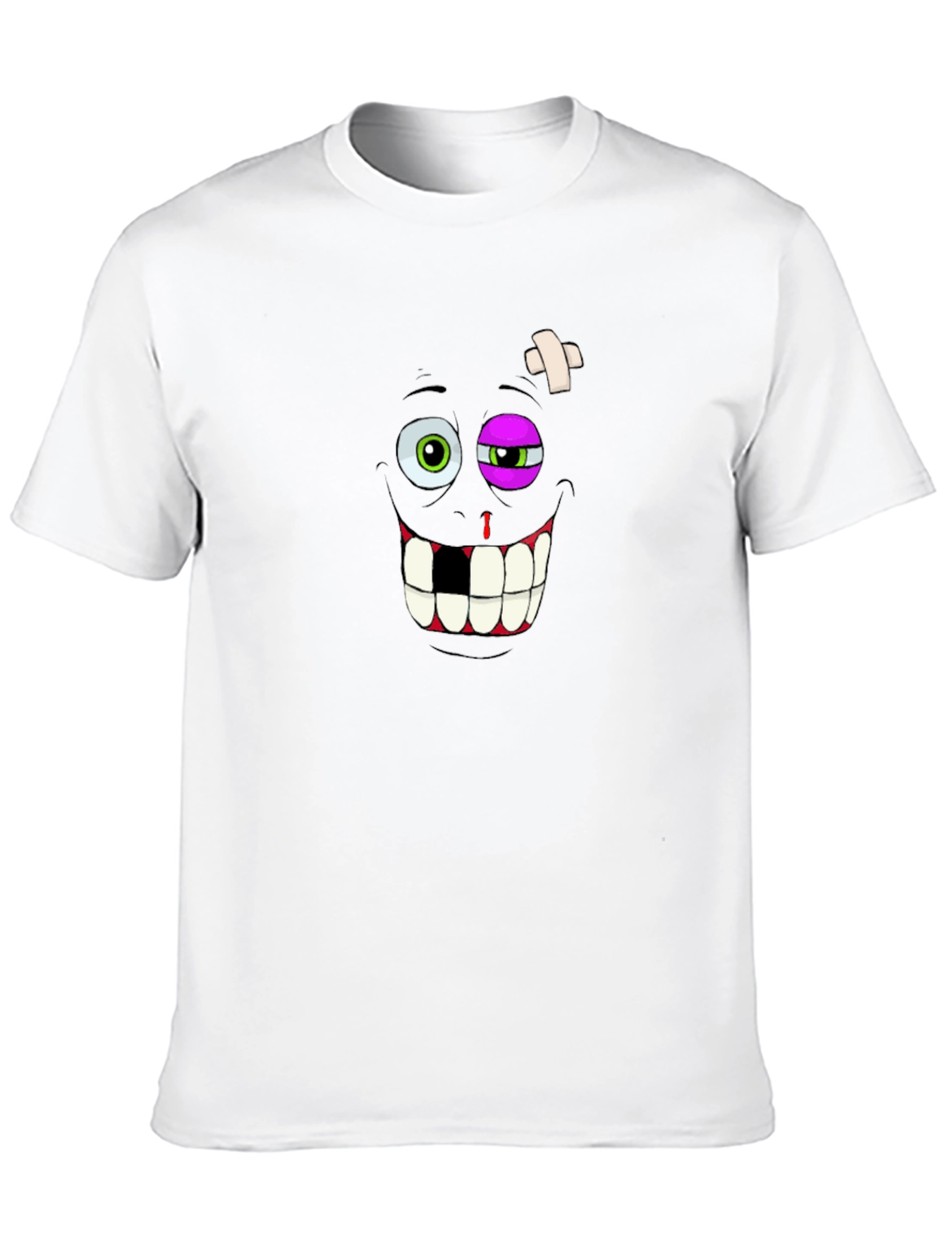 Funny Beaten Up Face Graphic T-Shirt