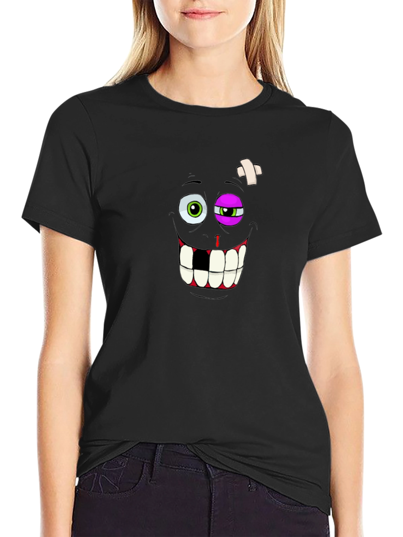 Funny Beaten Up Face Graphic T-Shirt