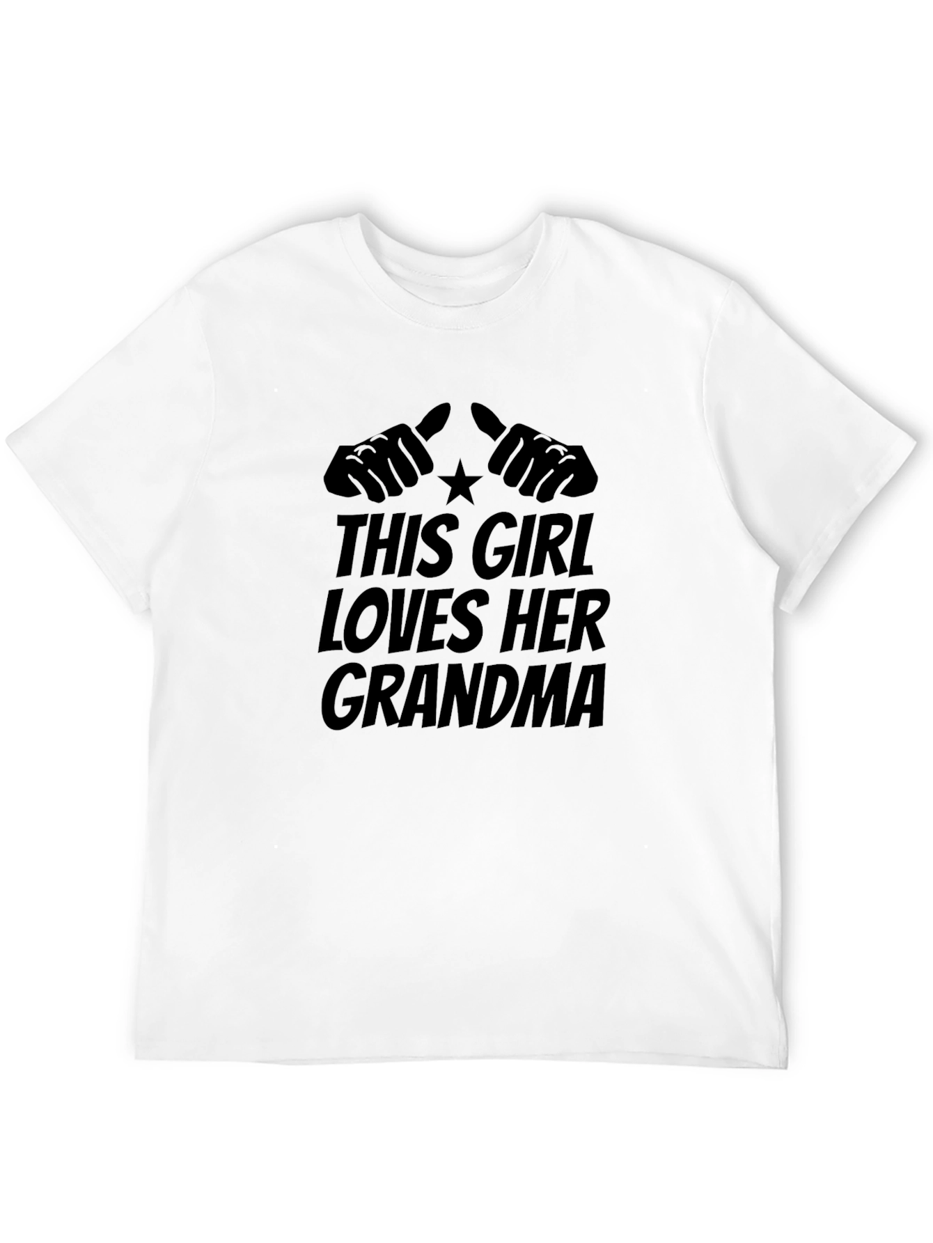 This Girl Loves Her Grandma Black T-Shirt