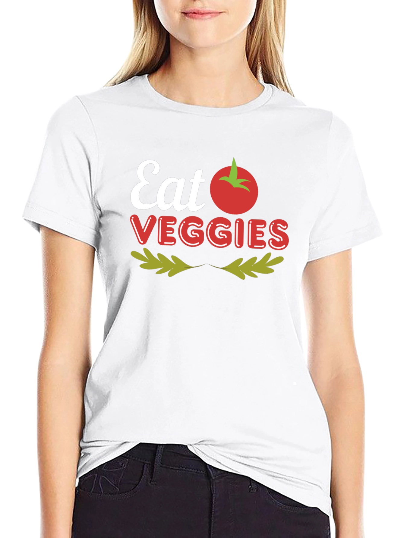 Eat Veggies Graphic T-Shirt - Healthy Food Tee