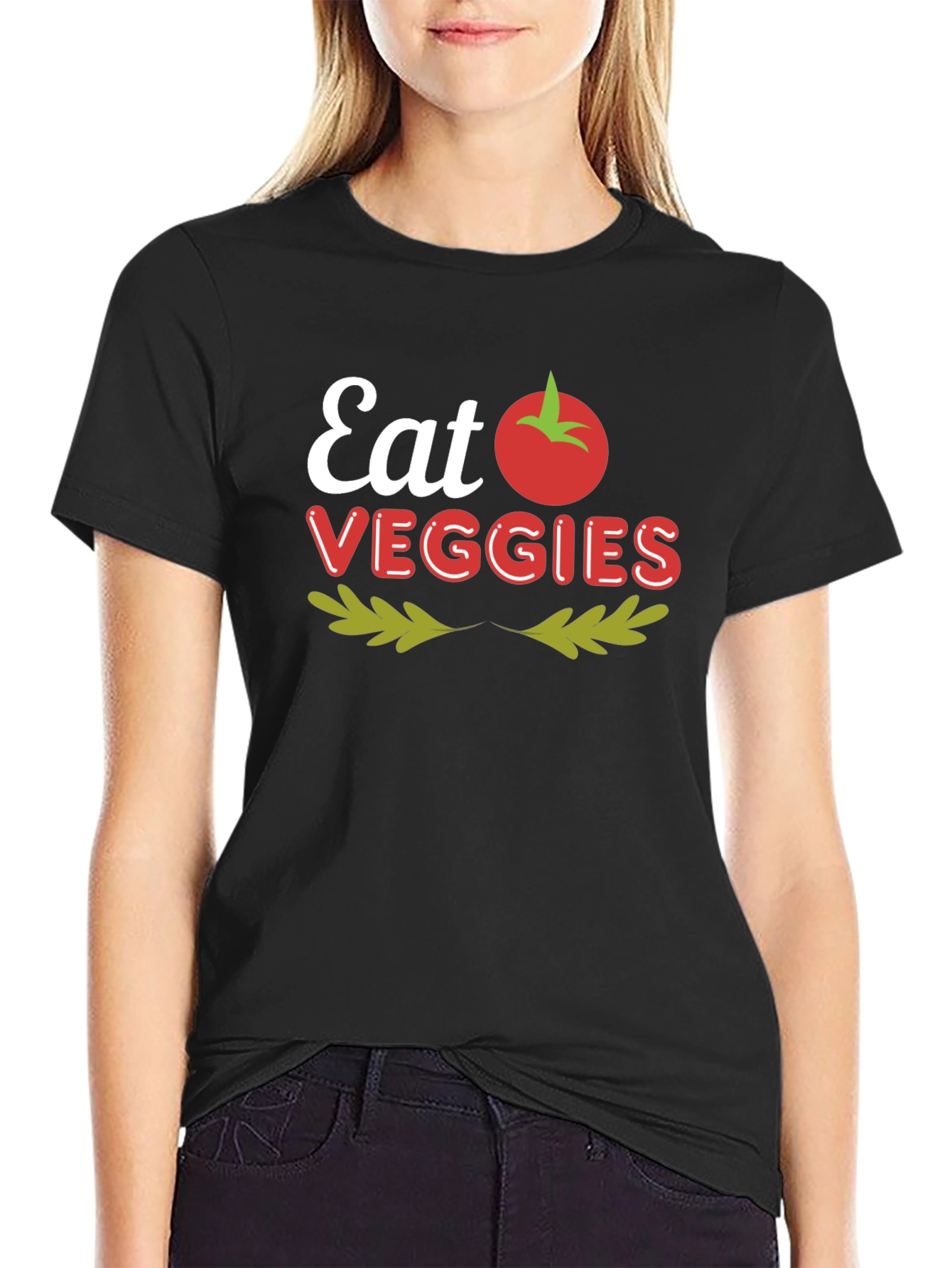 Eat Veggies Graphic T-Shirt - Healthy Food Tee