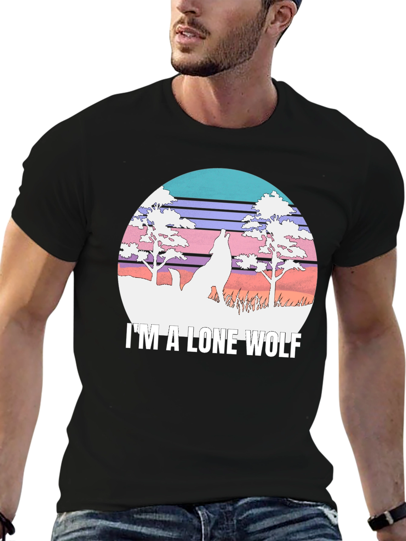 Lone Wolf Graphic Tee - Black T-Shirt