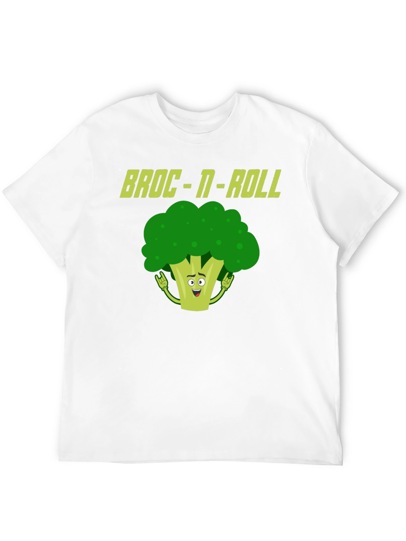 Broc-N-Roll Funny Broccoli Graphic T-Shirt