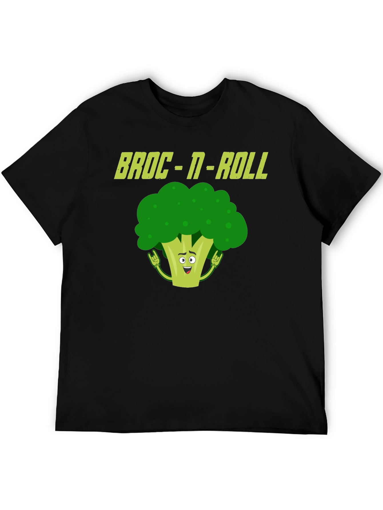 Broc-N-Roll Funny Broccoli Graphic T-Shirt