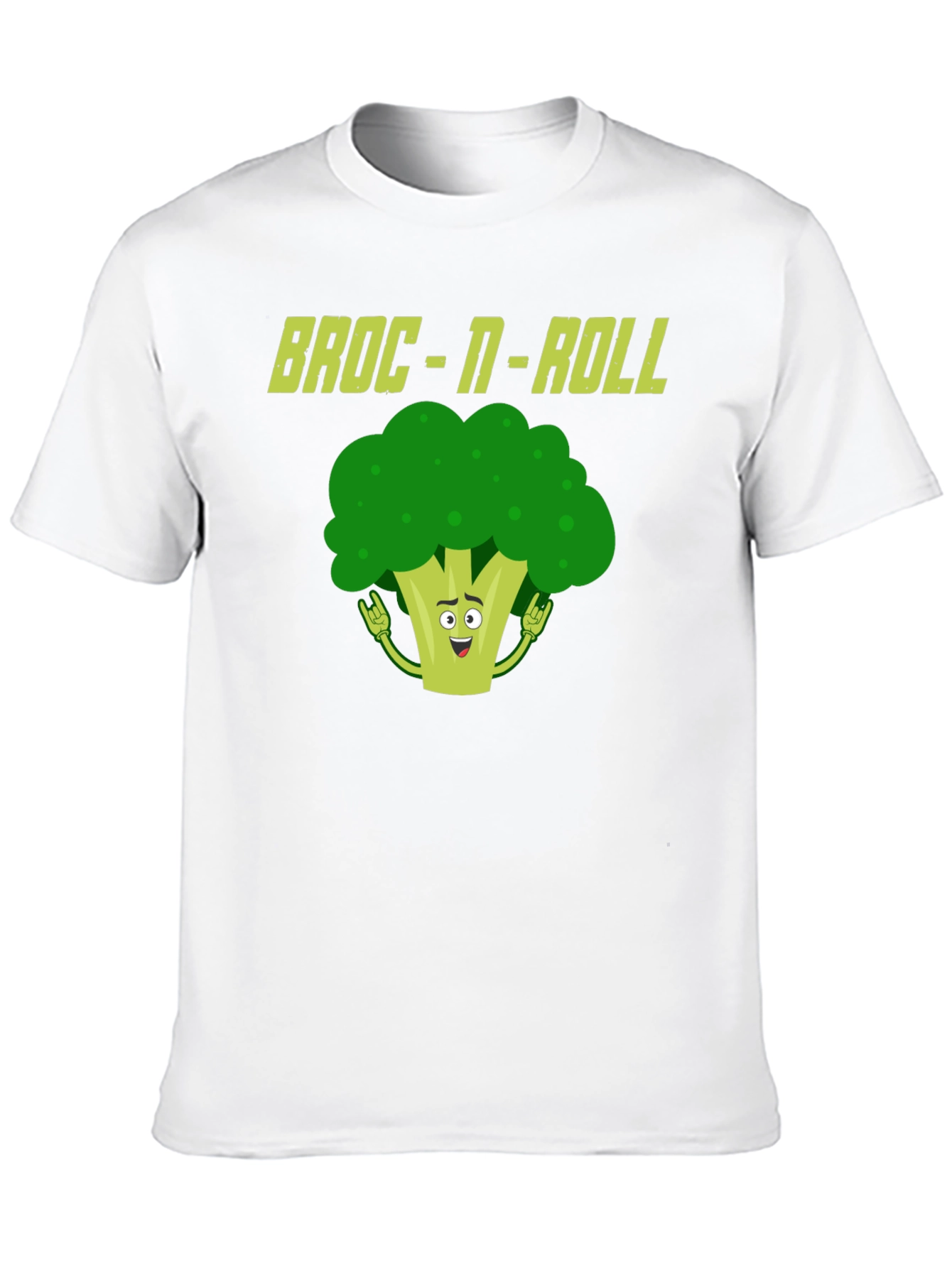 Broc-N-Roll Funny Broccoli Graphic T-Shirt