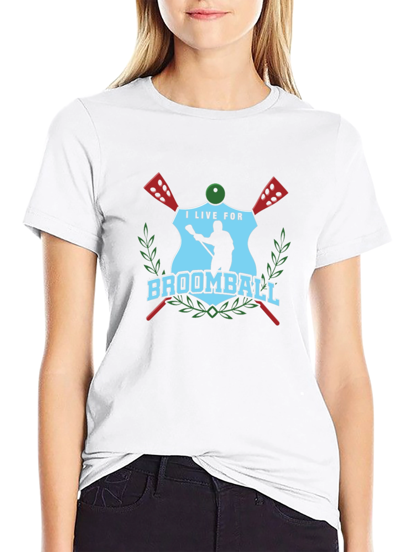 I Live For Broomball T-Shirt - Unique Design