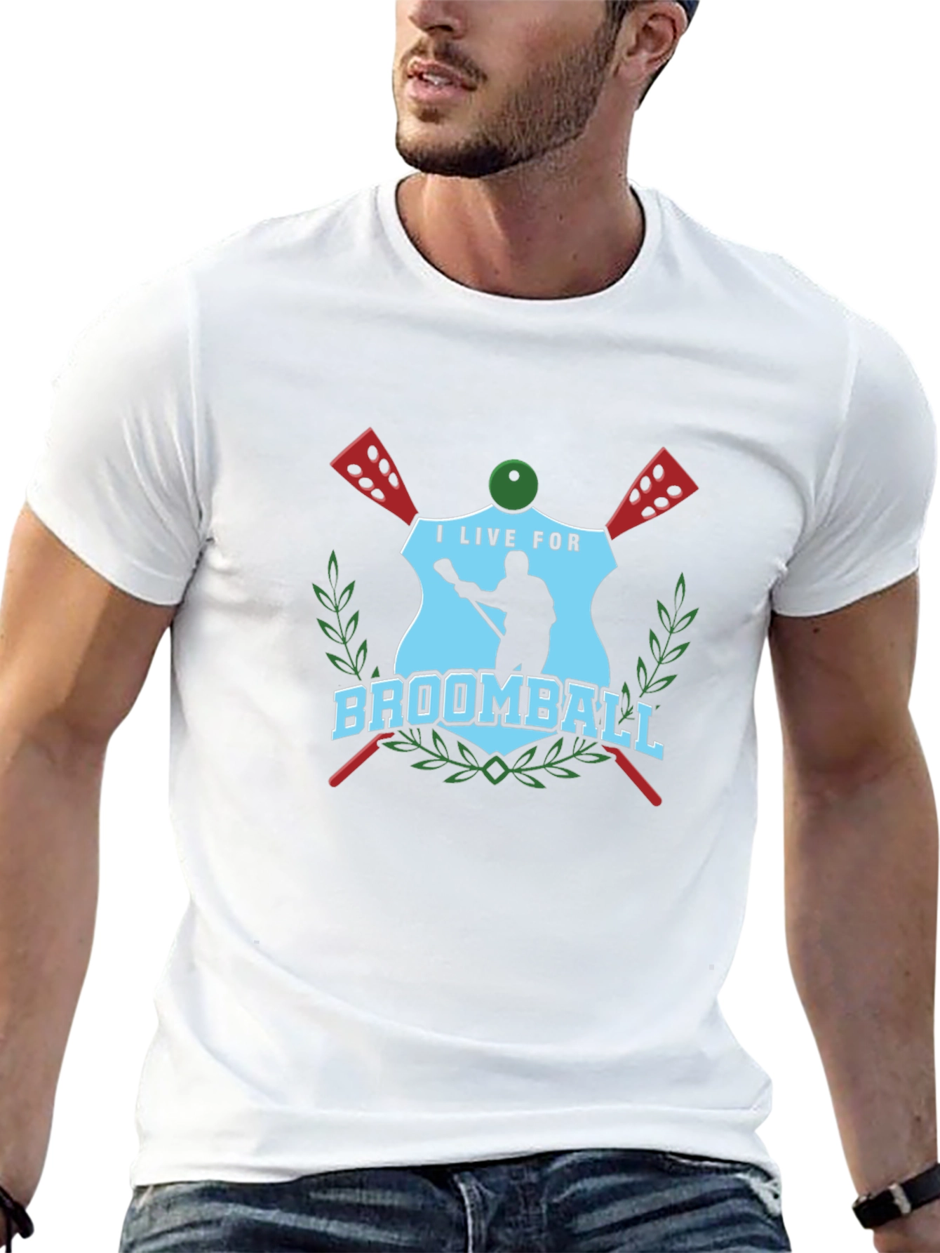 I Live For Broomball T-Shirt - Unique Design