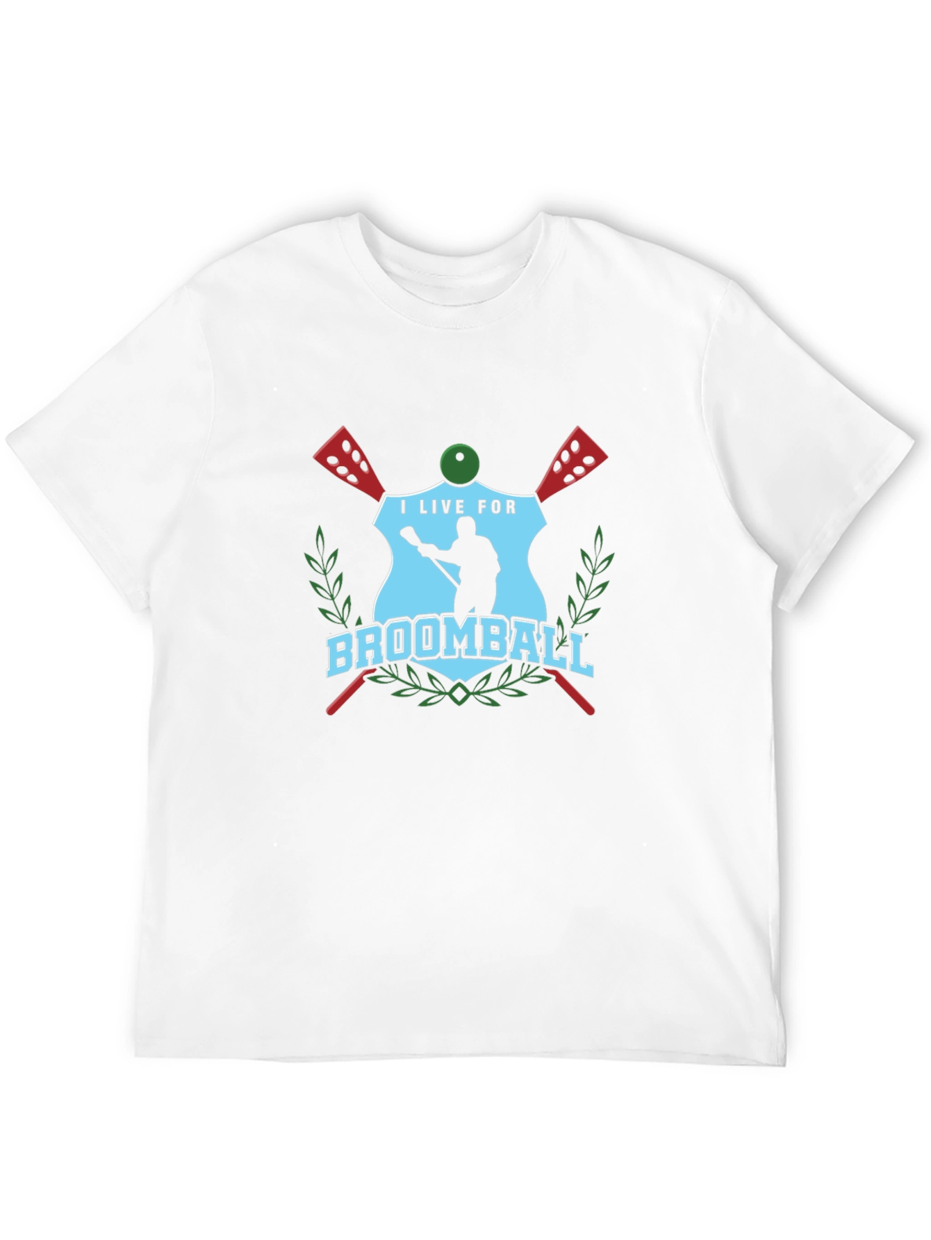 I Live For Broomball T-Shirt - Unique Design