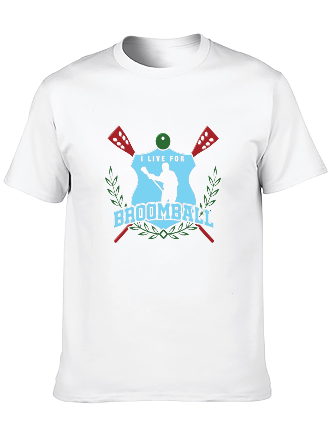 I Live For Broomball T-Shirt - Unique Design