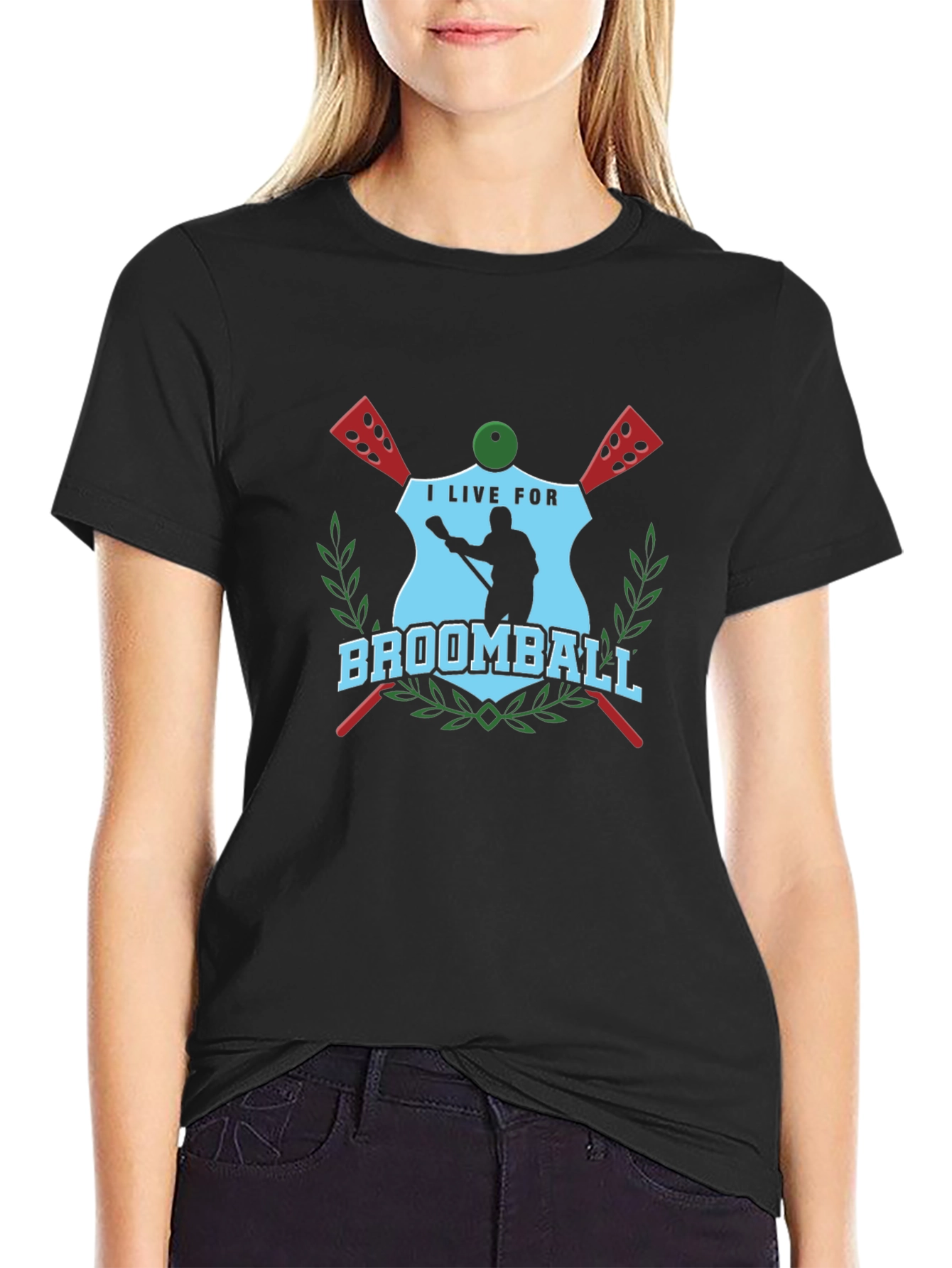 I Live For Broomball T-Shirt - Unique Design