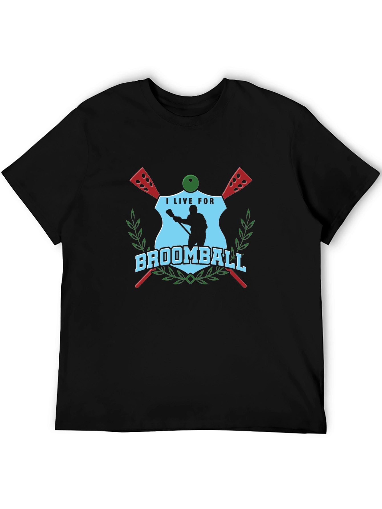 I Live For Broomball T-Shirt - Unique Design
