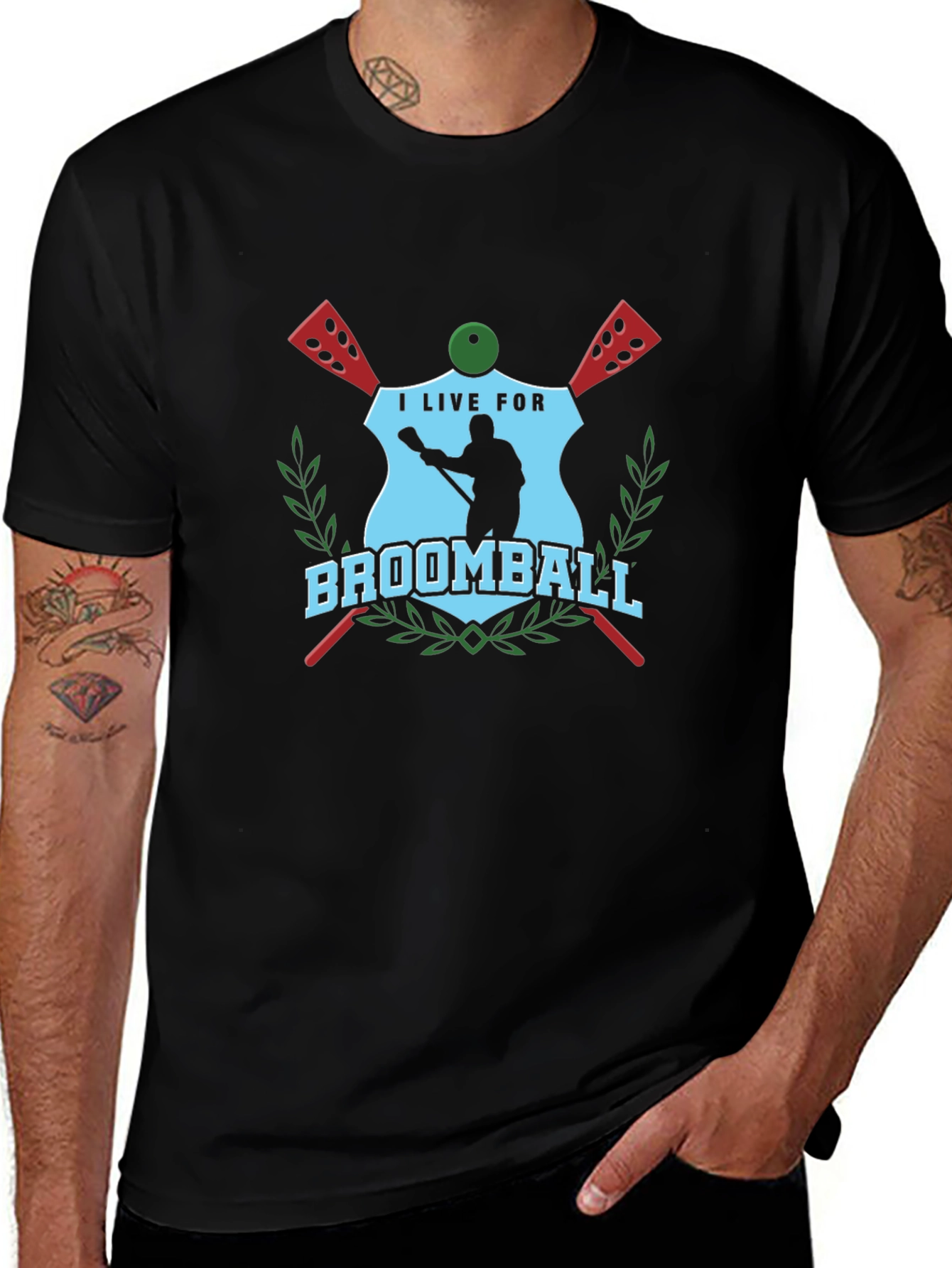 I Live For Broomball T-Shirt - Unique Design
