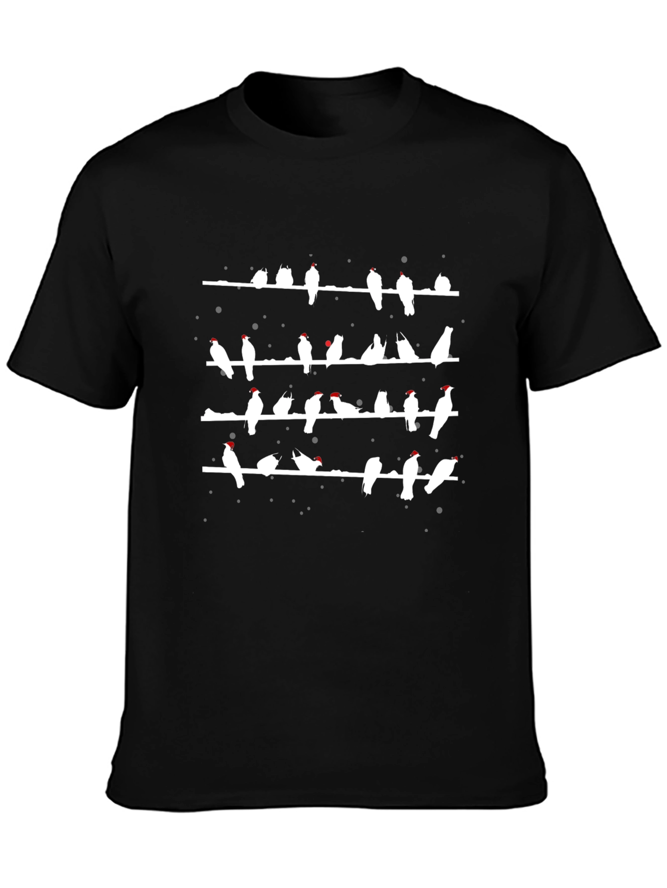 Birds on a Wire T-Shirt - Black