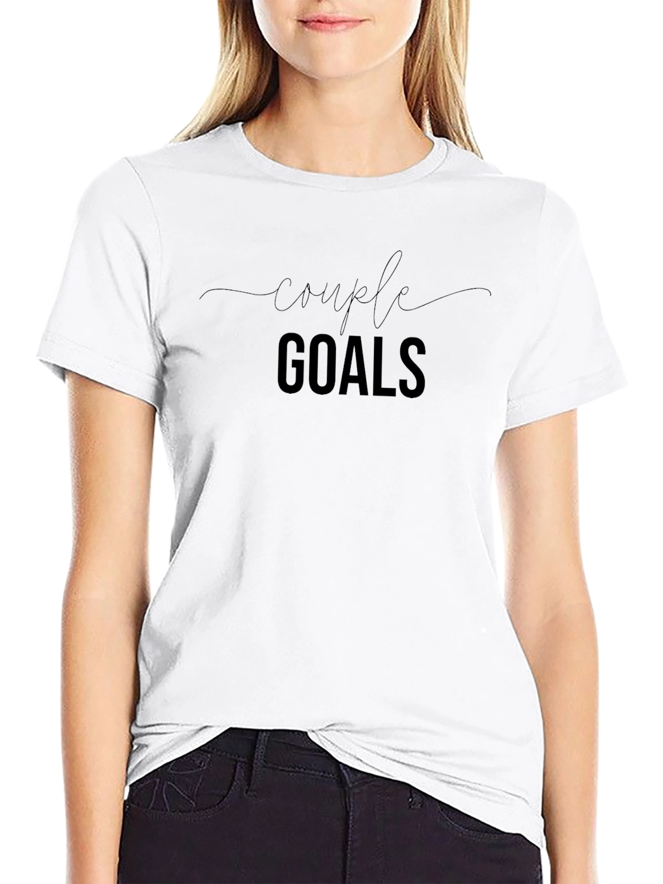 Couple Goals Black Graphic T-Shirt