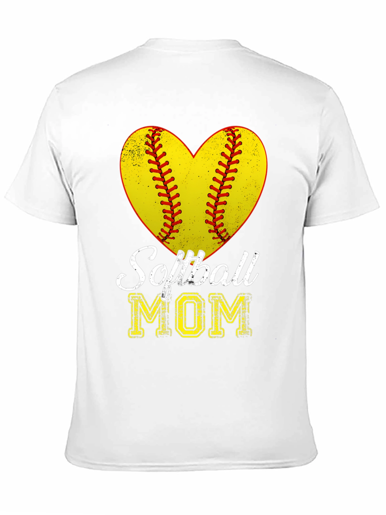 Softball Mom Heart Graphic T-Shirt