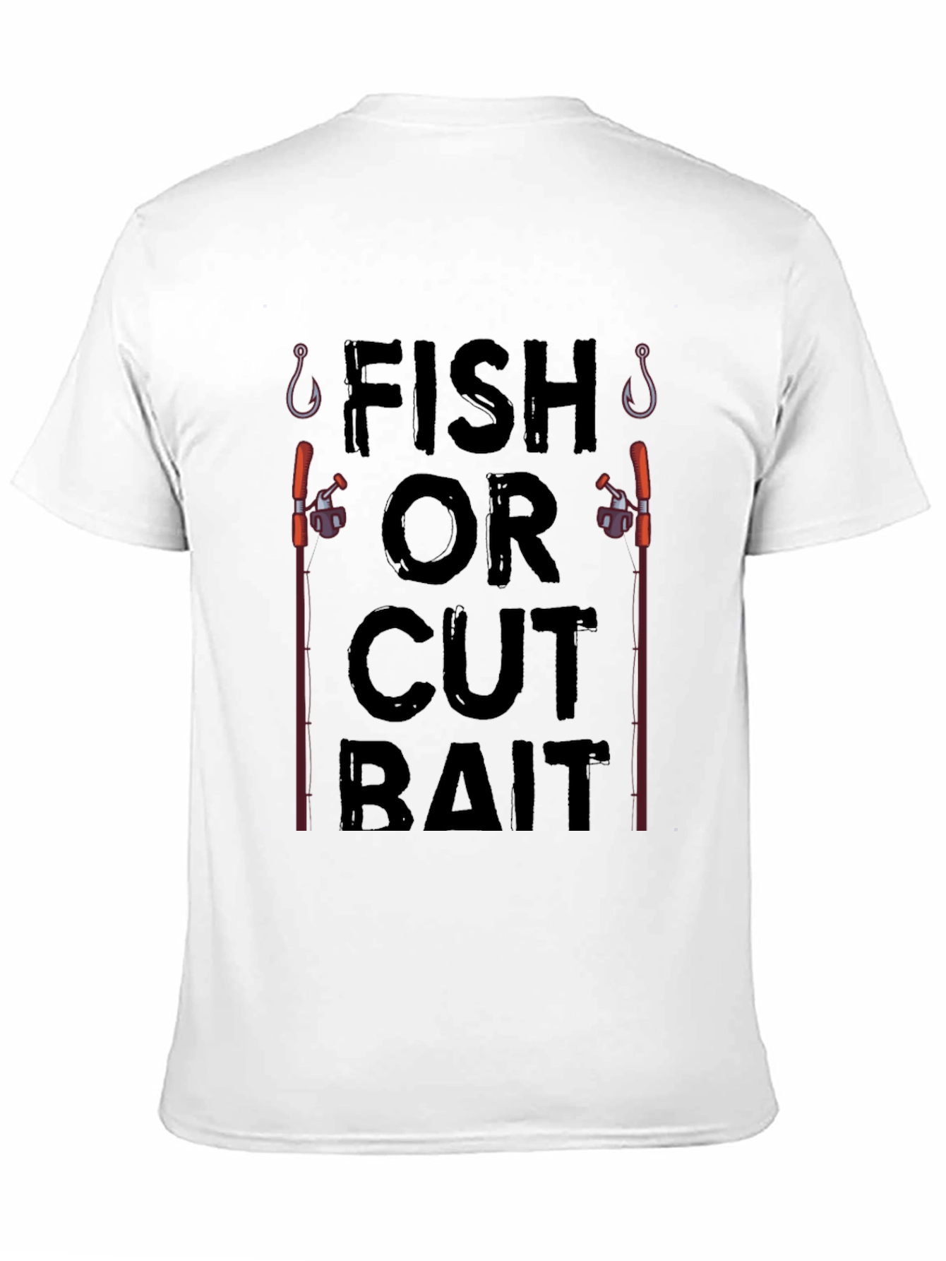 Fish or Cut Bait Black Graphic T-Shirt