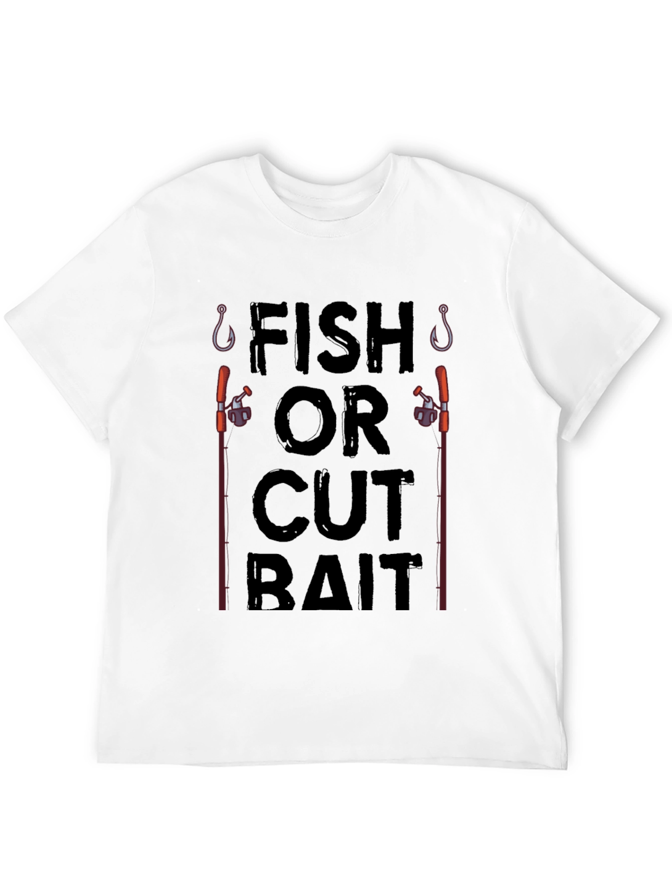 Fish or Cut Bait Black Graphic T-Shirt