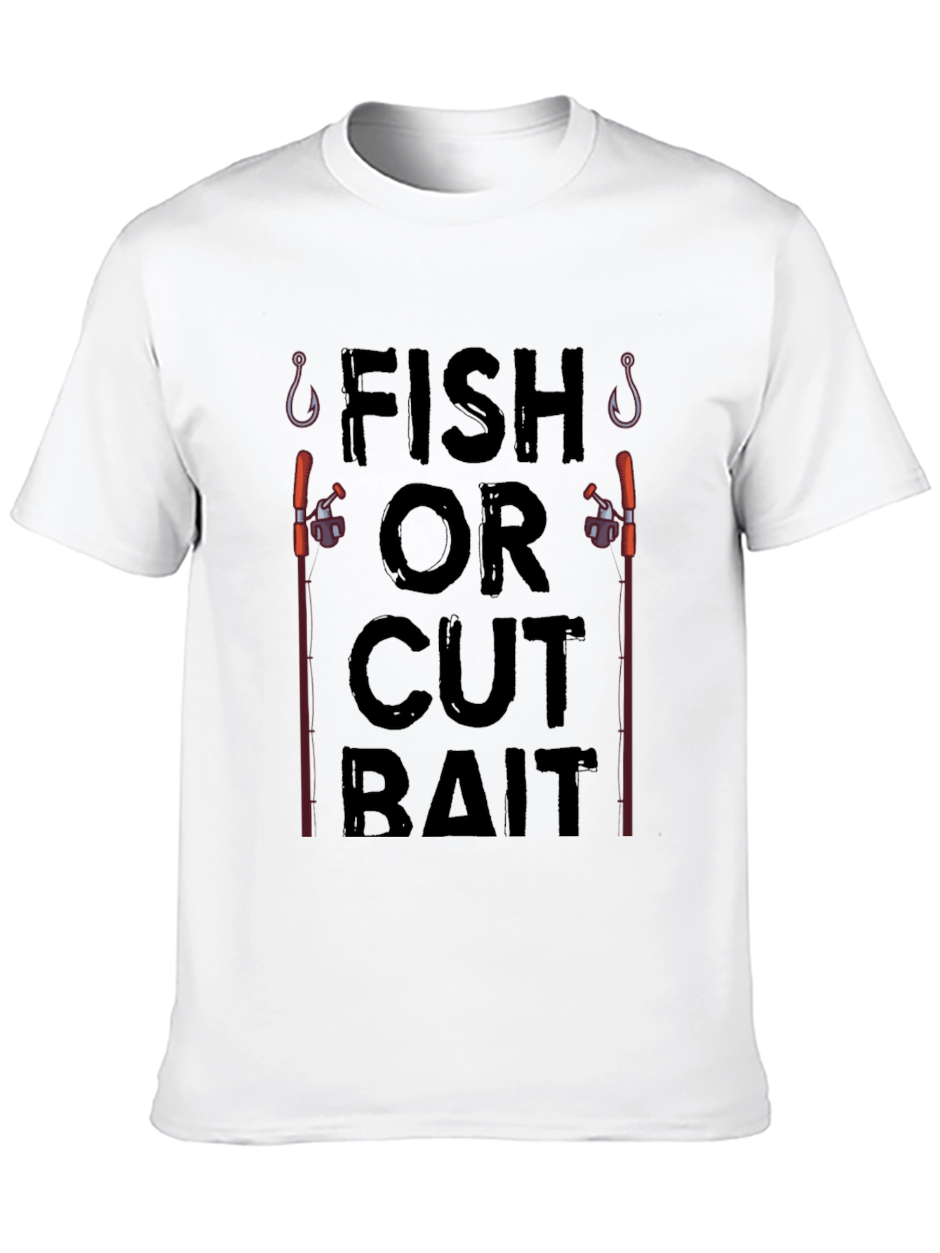 Fish or Cut Bait Black Graphic T-Shirt