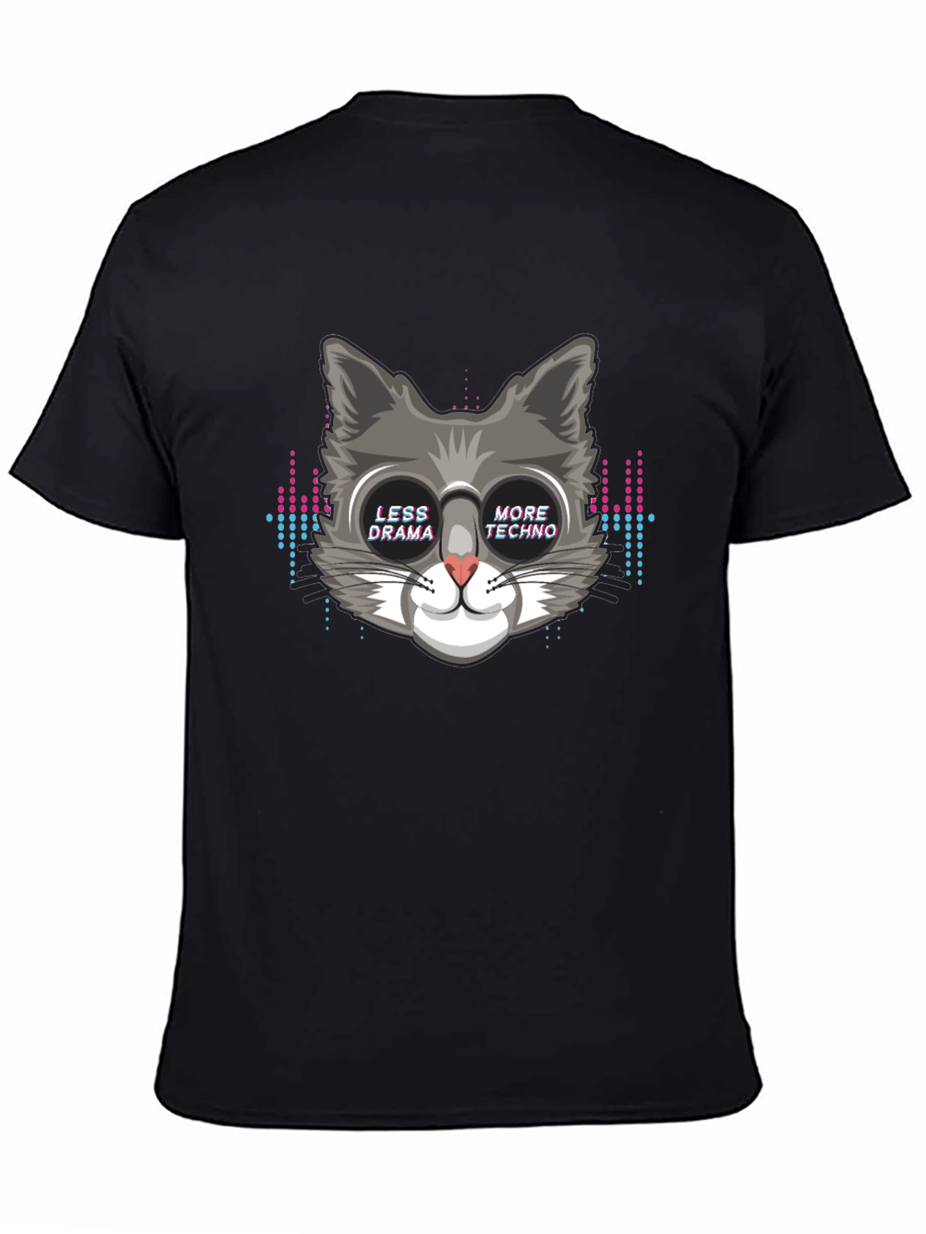 Less Drama More Techno Cat T-Shirt