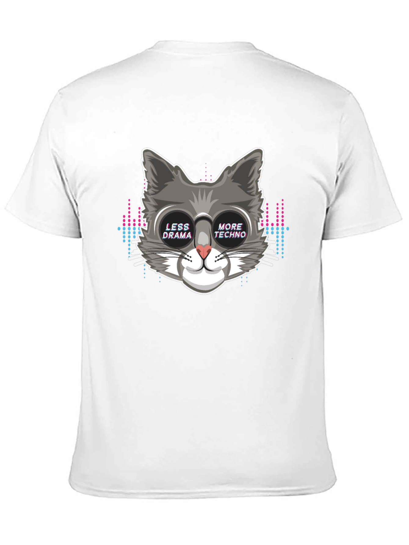 Less Drama More Techno Cat T-Shirt