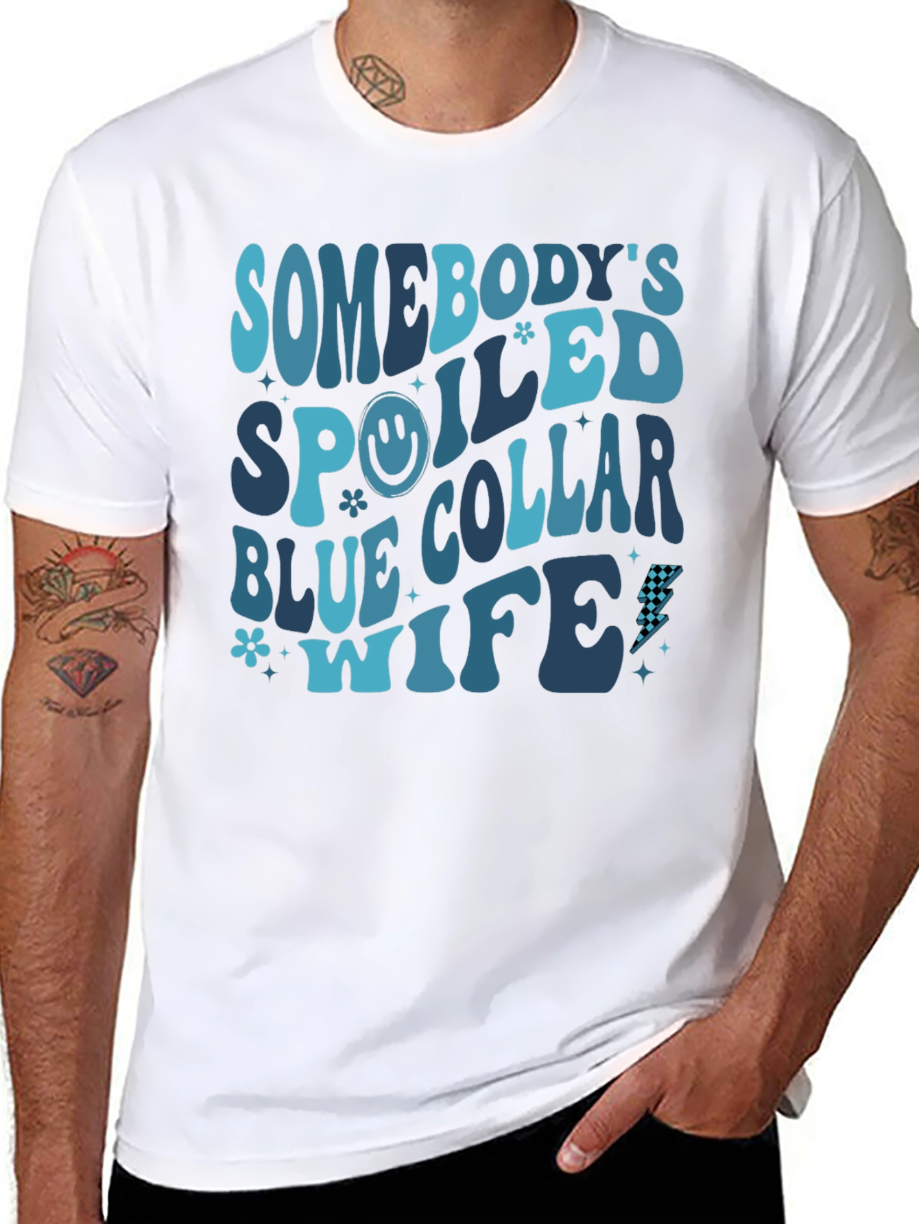 Spoiled Blue Collar Wife Graphic Tee