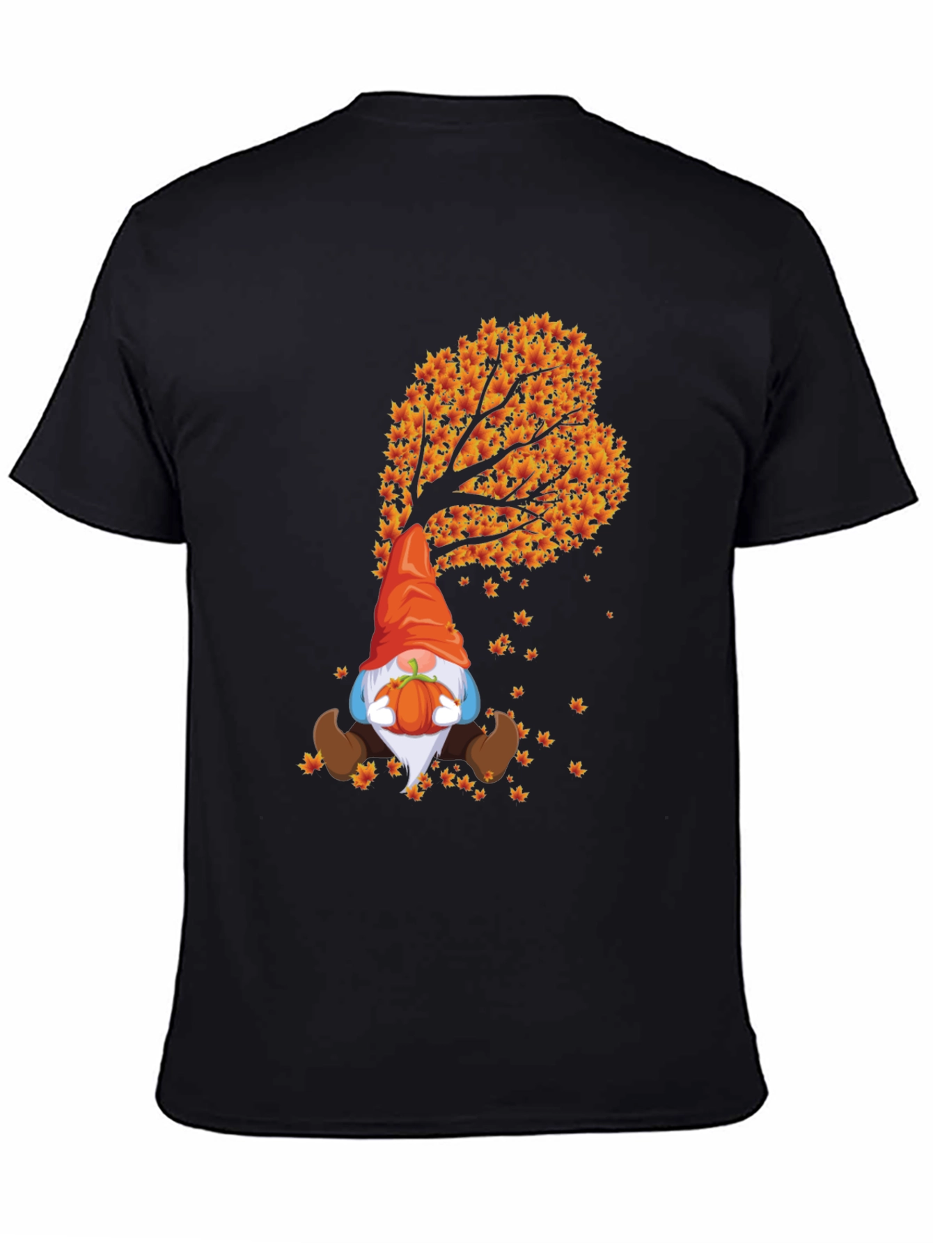 Fall Gnome T-Shirt - Autumn Leaf Design