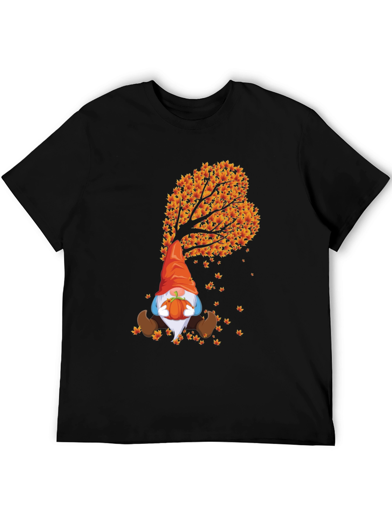 Fall Gnome T-Shirt - Autumn Leaf Design