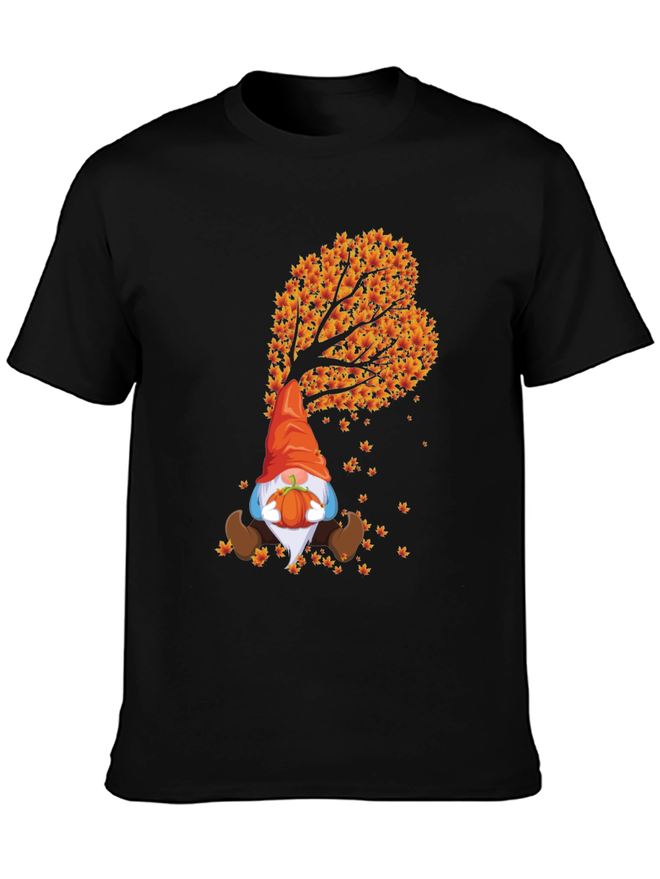 Fall Gnome T-Shirt - Autumn Leaf Design