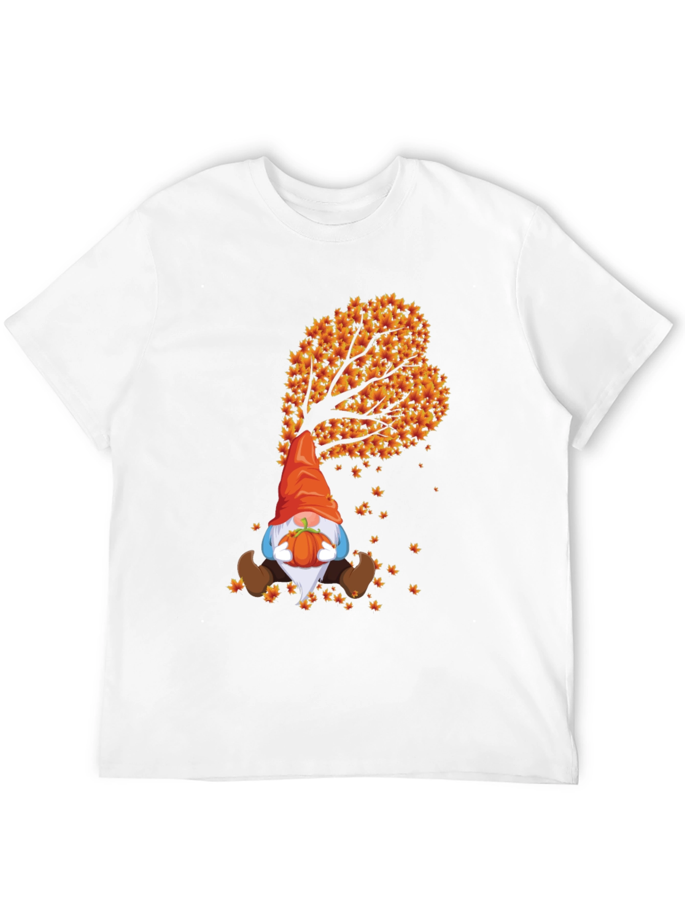 Fall Gnome T-Shirt - Autumn Leaf Design