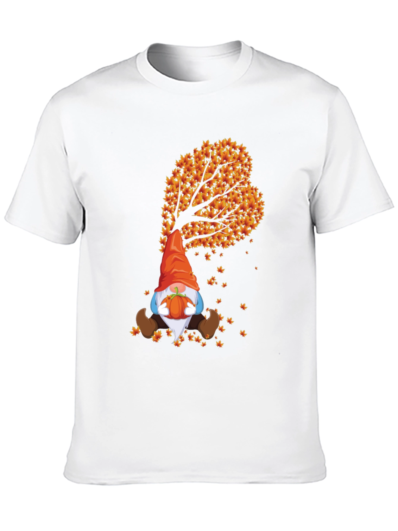 Fall Gnome T-Shirt - Autumn Leaf Design