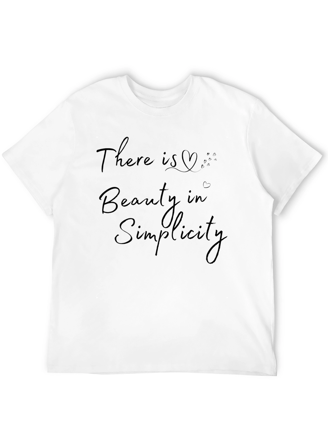 Beauty in Simplicity Black Graphic Tee