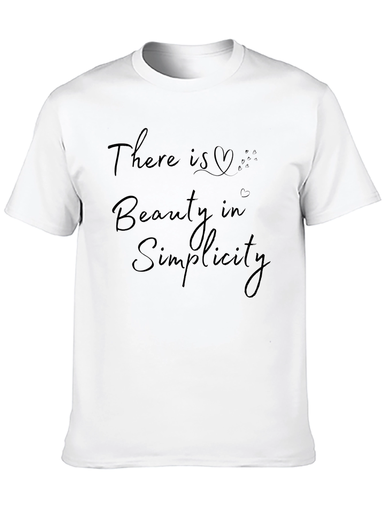 Beauty in Simplicity Black Graphic Tee