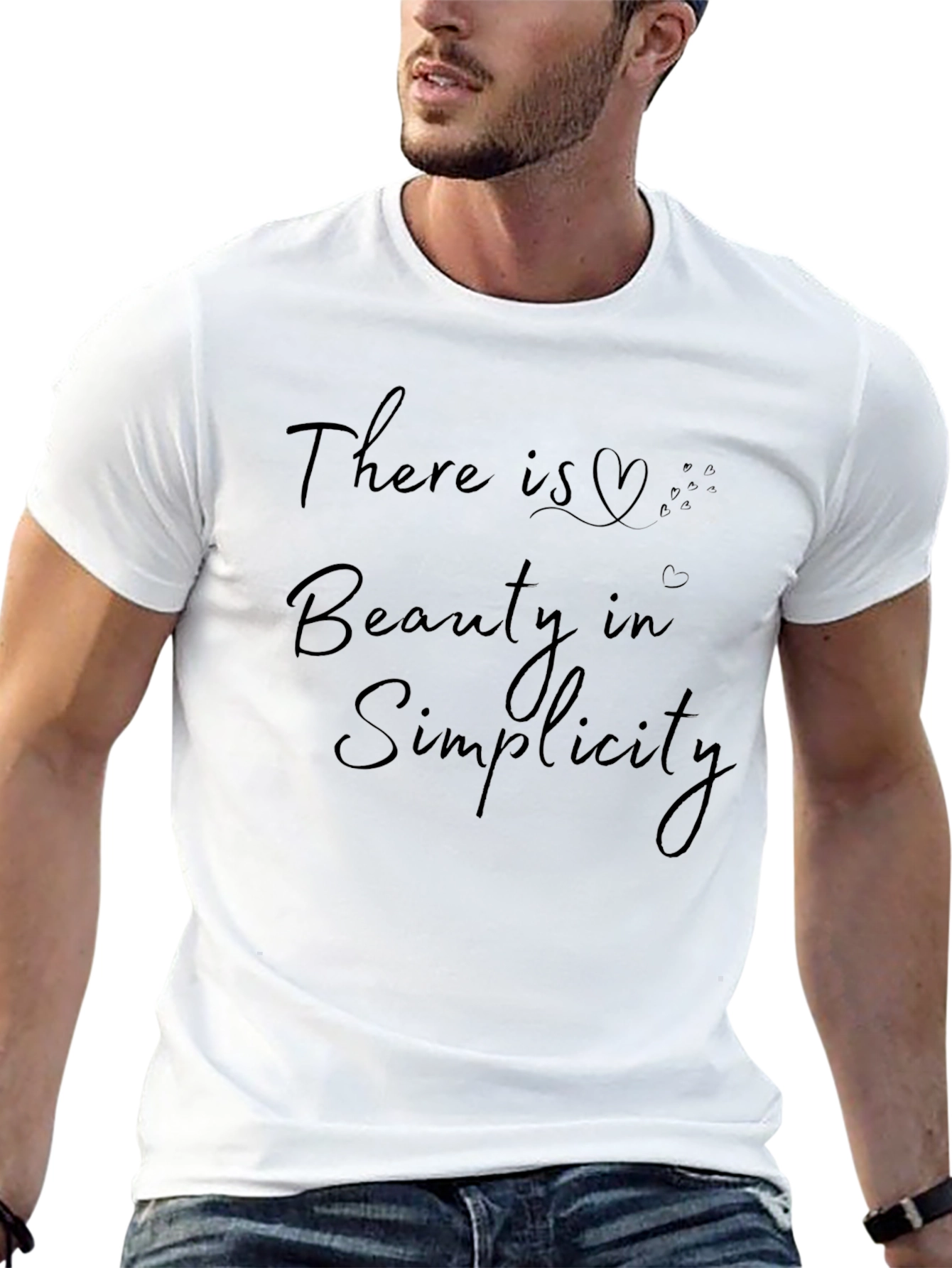 Beauty in Simplicity Black Graphic Tee