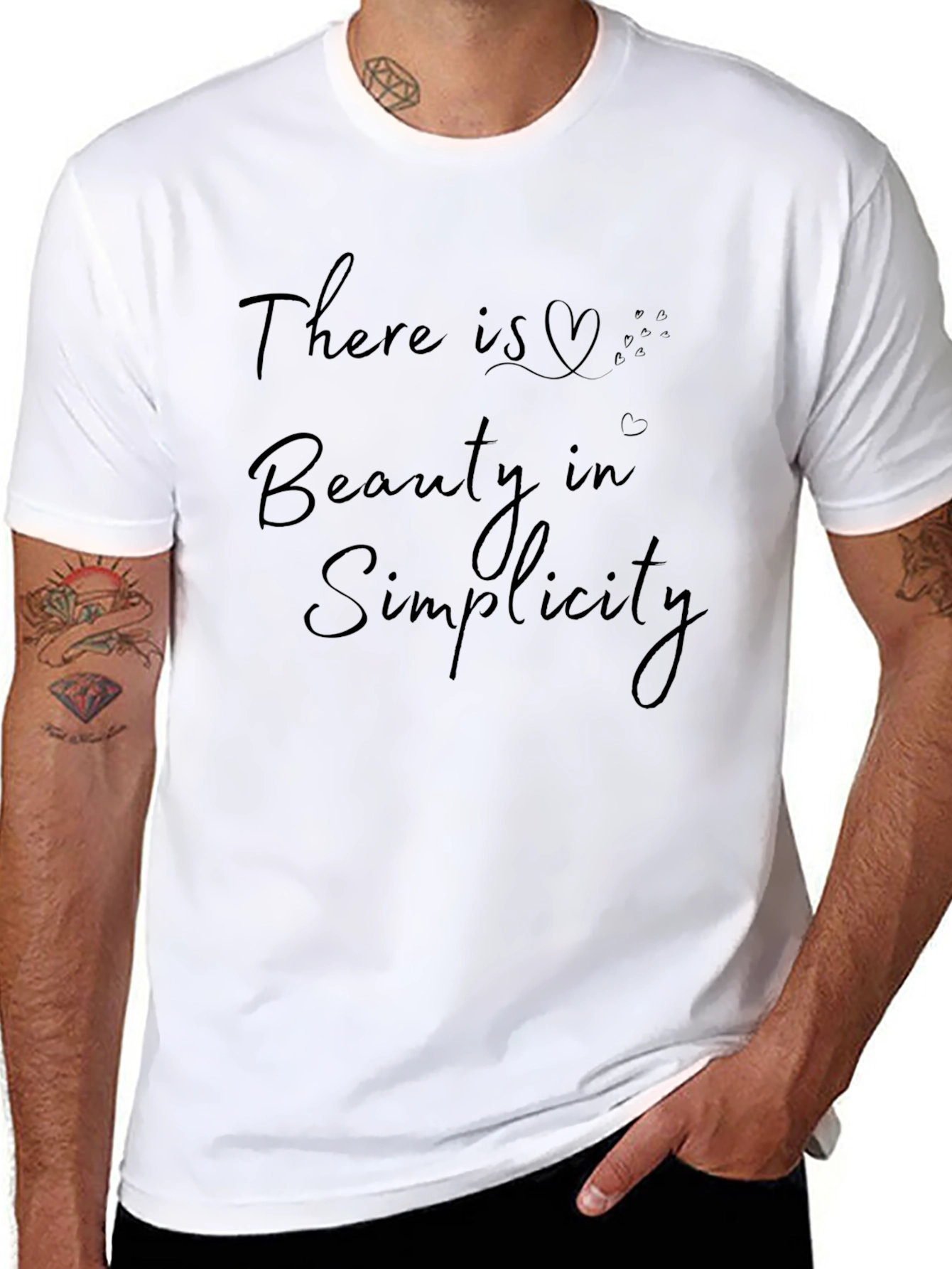 Beauty in Simplicity Black Graphic Tee